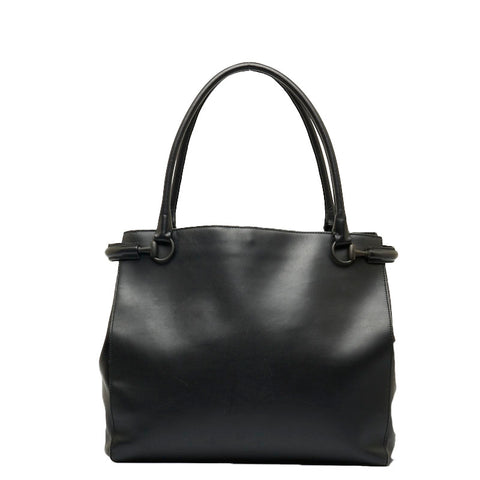 グッチ ホースビット ショルダーバッグ トートバッグ 101346 ブラック レザー レディース GUCCI 【中古】
