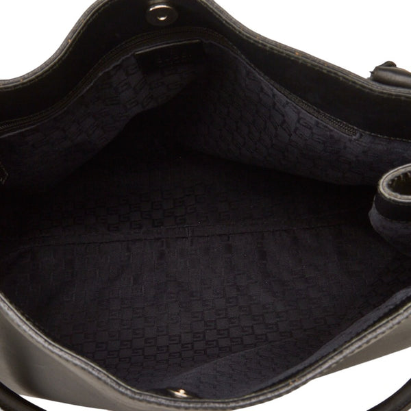 グッチ ホースビット ショルダーバッグ トートバッグ 101346 ブラック レザー レディース GUCCI 【中古】