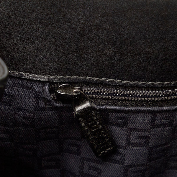 グッチ ホースビット ショルダーバッグ トートバッグ 101346 ブラック レザー レディース GUCCI 【中古】