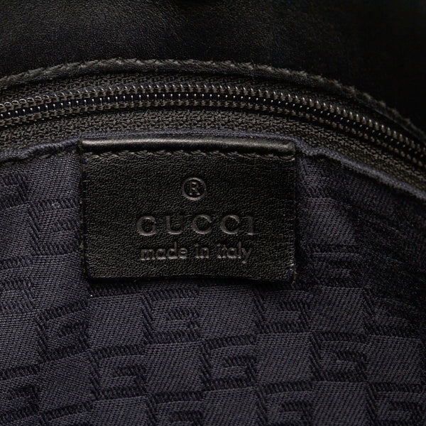グッチ ホースビット ショルダーバッグ トートバッグ 101346 ブラック レザー レディース GUCCI 【中古】
