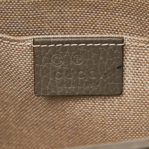 グッチ インターロッキングG チェーン ショルダーバッグ 510304 グレー レザー レディース GUCCI 【中古】