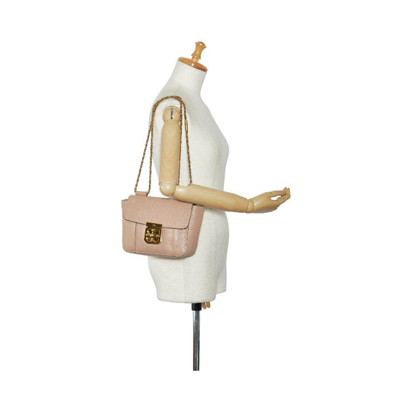 クロエ エルシー ミニ チェーン ショルダーバッグ ベージュ ゴールド レザー レディース Chloe 【中古】