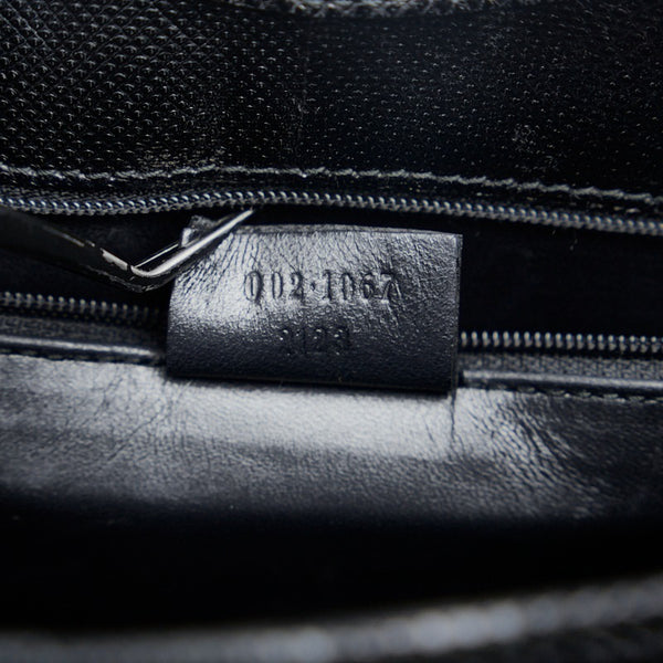 グッチ ジャッキー 型押し  ハンドバッグ ワンショルダーバッグ 002 1067 ブラック レザー レディース GUCCI 【中古】