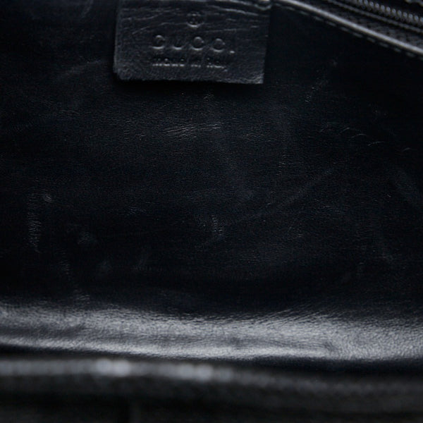 グッチ ジャッキー 型押し  ハンドバッグ ワンショルダーバッグ 002 1067 ブラック レザー レディース GUCCI 【中古】