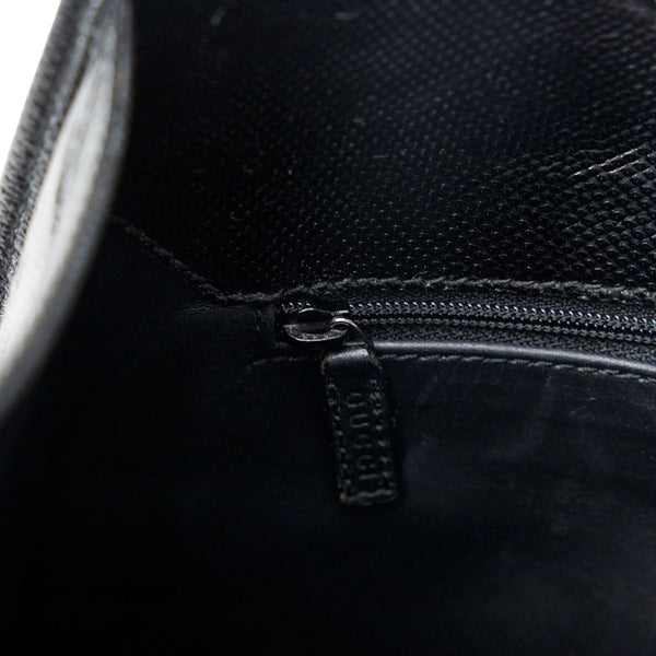 グッチ ジャッキー 型押し  ハンドバッグ ワンショルダーバッグ 002 1067 ブラック レザー レディース GUCCI 【中古】