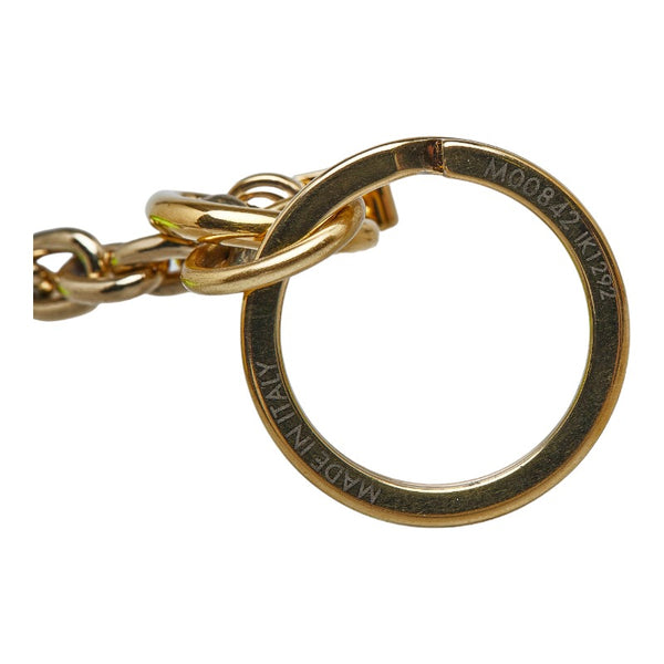 ルイ ヴィトン モノグラム パターン LV セットマッチ  キーホルダー M00842 イエロー ホワイト パイル レザー レディース LOUIS VUITTON 【中古】