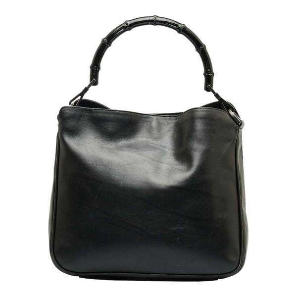 グッチ バンブー ハンドバッグ ショルダーバッグ 2WAY 001 1638 2123 ブラック レザー レディース GUCCI 【中古】