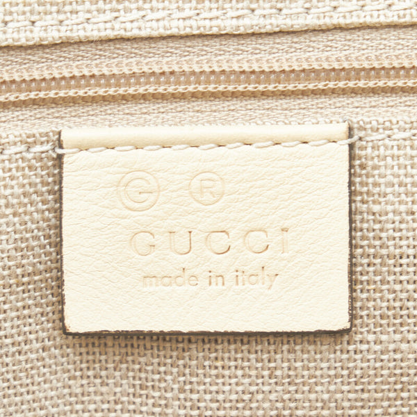 グッチ マイクログッチシマ ハンドバッグ ショルダーバッグ 2WAY 449663 ホワイト レザー レディース GUCCI 【中古】