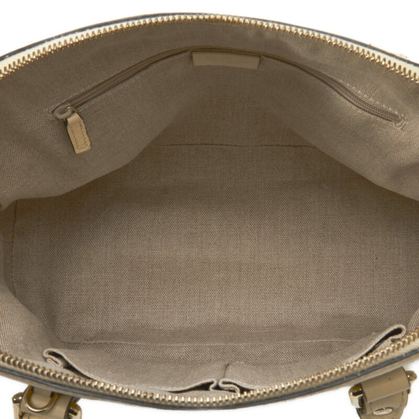 グッチ マイクログッチシマ ハンドバッグ ショルダーバッグ 2WAY 449663 ホワイト レザー レディース GUCCI 【中古】