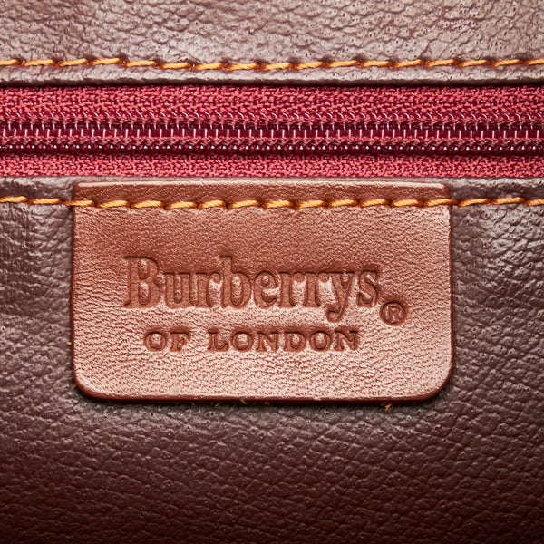 バーバリー ノバチェック シャドーホース リュック バックパック ベージュ ブラウン PVC レザー レディース BURBERRY 【中古】