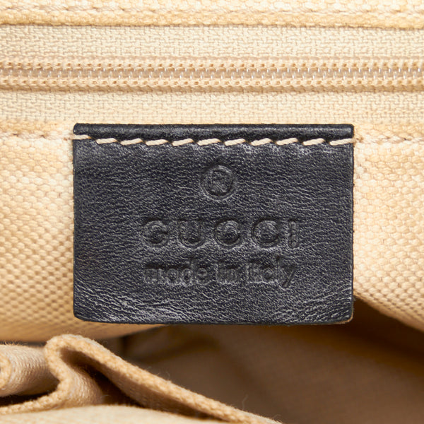 グッチ GGキャンバス スーキー ハンドバッグ 247902 ブラック キャンバス レザー レディース GUCCI 【中古】