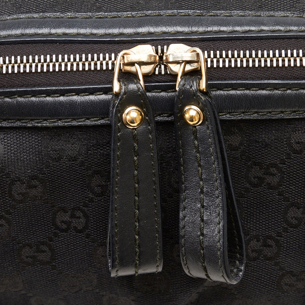 グッチ GGキャンバス スーキー ハンドバッグ 247902 ブラック キャンバス レザー レディース GUCCI 【中古】