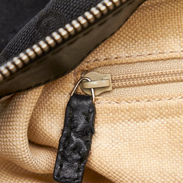 グッチ GGキャンバス スーキー ハンドバッグ 247902 ブラック キャンバス レザー レディース GUCCI 【中古】