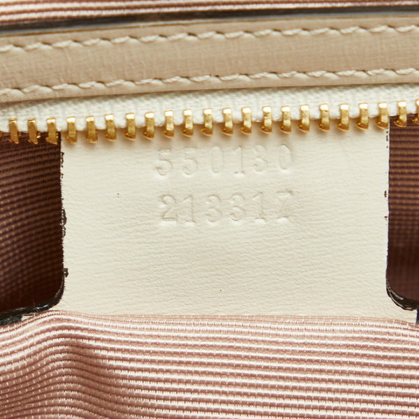 グッチ GGマーモント アリー ラージ ハンドバッグ ショルダーバッグ 550130 オフホワイト レザー レディース GUCCI 【中古】