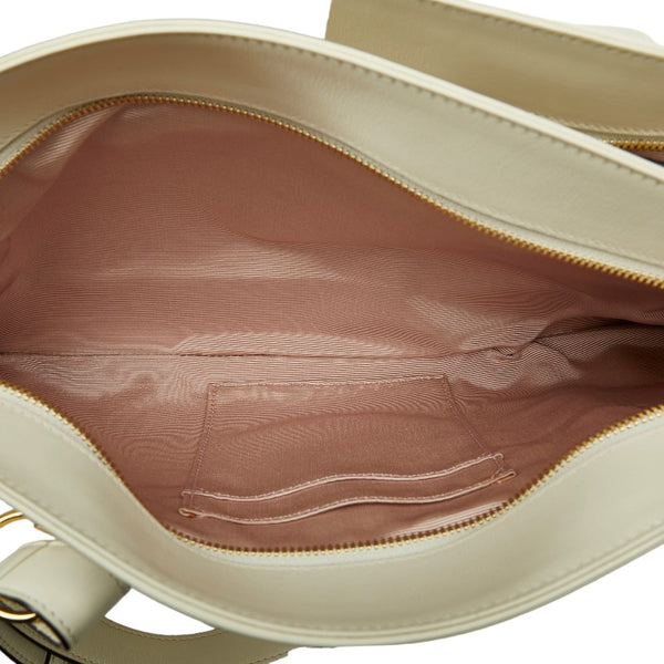 グッチ GGマーモント アリー ラージ ハンドバッグ ショルダーバッグ 550130 オフホワイト レザー レディース GUCCI 【中古】