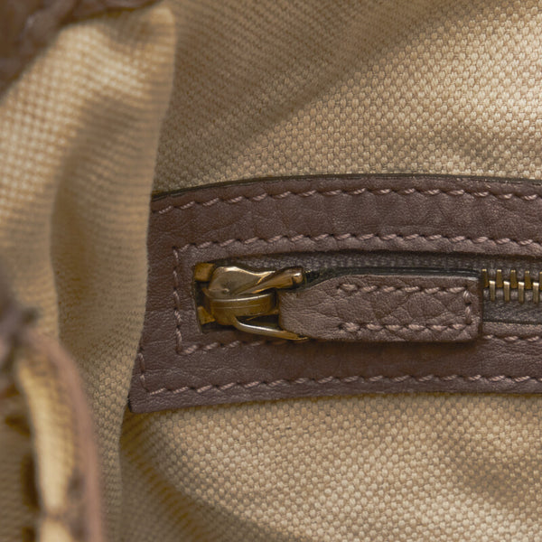 グッチ ニュージャッキー バンブー フリンジ ハンドバッグ ショルダーバッグ 2WAY 246907 ベージュ レザー レディース GUCCI 【中古】