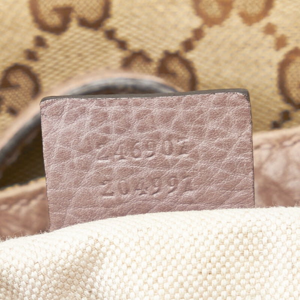 グッチ ニュージャッキー バンブー フリンジ ハンドバッグ ショルダーバッグ 2WAY 246907 ベージュ レザー レディース GUCCI 【中古】