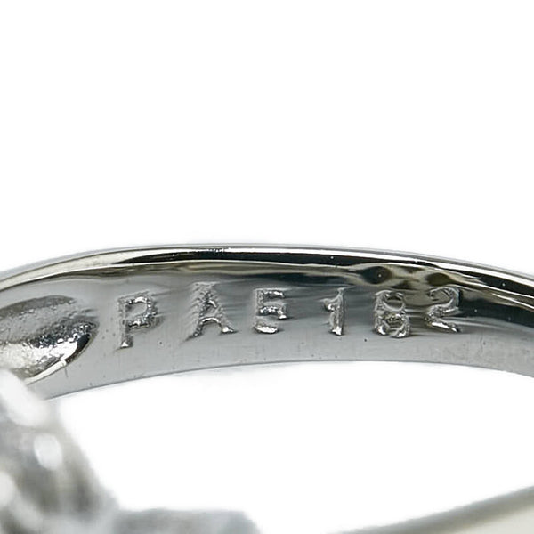 Pt900 プラチナ 黒蝶真珠12.3mm ダイヤ0.12ct リング 指輪 レディース 9.5号 【中古】