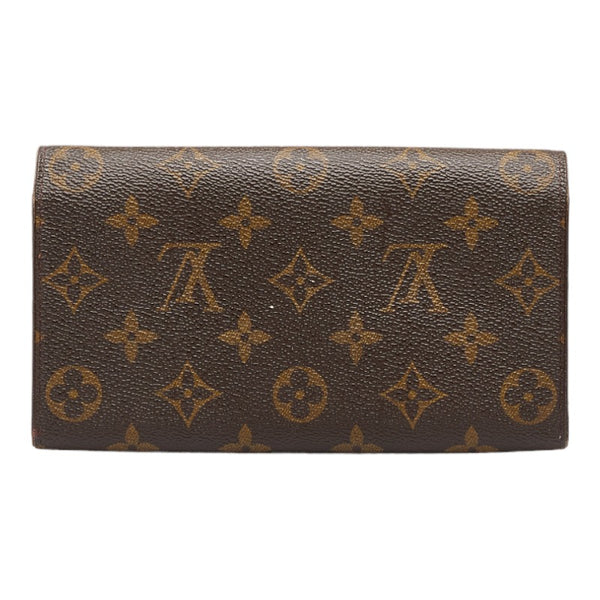 ルイ ヴィトン モノグラム ポシェット ポルト モネ クレディ 長財布 M61725 ブラウン PVC レザー レディース LOUIS VUITTON 【中古】