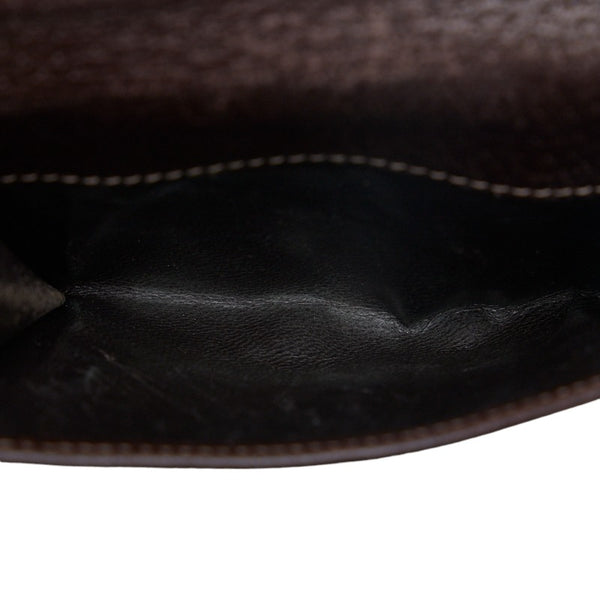 グッチ GGキャンバス アビー 二つ折り財布 141411 ベージュ ブラウン キャンバス レザー レディース GUCCI 【中古】