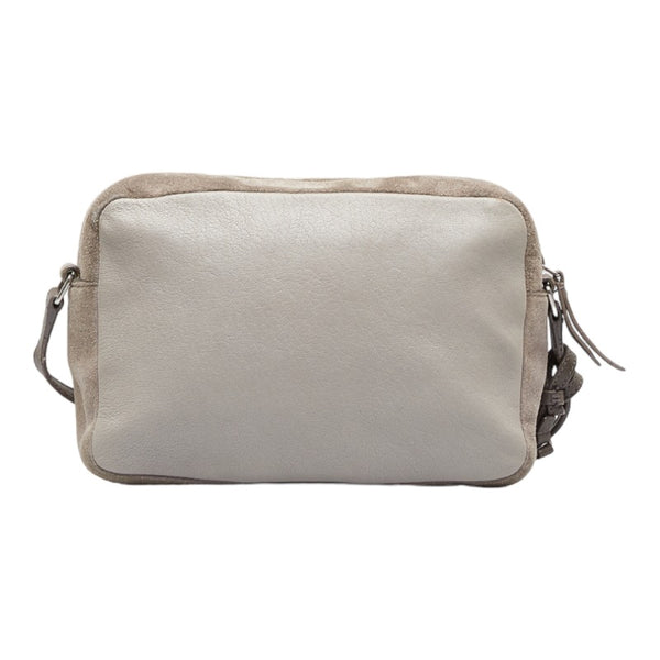 サンローラン ルー タッセル 斜め掛け ショルダーバッグ カメラバッグ 470299 グレー レザー レディース SAINT LAURENT 【中古】