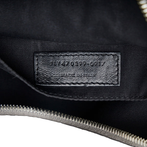 サンローラン ルー タッセル 斜め掛け ショルダーバッグ カメラバッグ 470299 グレー レザー レディース SAINT LAURENT 【中古】