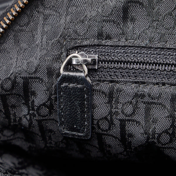 ディオール ヘリンボーン ハンドバッグ ブラック ツイード レザー レディース Dior 【中古】
