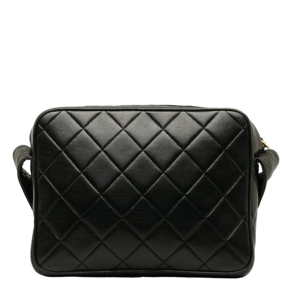 シャネル マトラッセ ココマーク タッセル 斜め掛け ショルダーバッグ ブラック レザー レディース CHANEL 【中古】