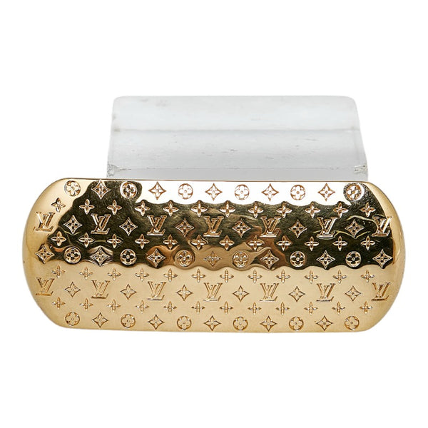 ルイ ヴィトン ナノグラム ヘアピン へアクリップ バレッタ M80277 ゴールド メッキ レディース LOUIS VUITTON 【中古】