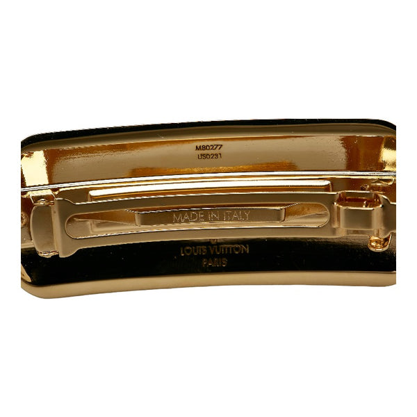 ルイ ヴィトン ナノグラム ヘアピン へアクリップ バレッタ M80277 ゴールド メッキ レディース LOUIS VUITTON 【中古】