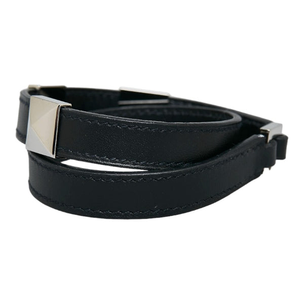 エルメス メドールダブル ブレスレット ブラック レディース HERMES 【中古】