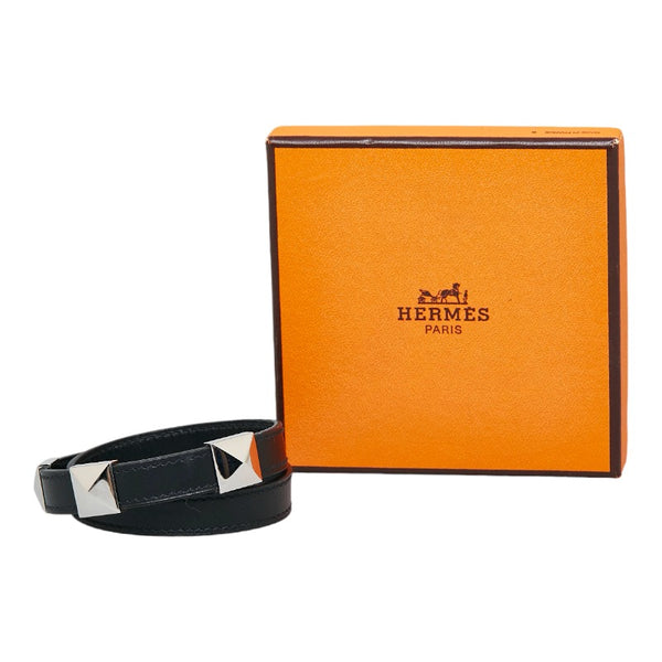 エルメス メドールダブル ブレスレット ブラック レディース HERMES 【中古】