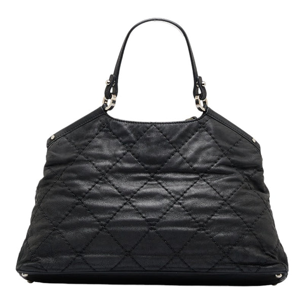 シャネル ワイルドステッチ ココマーク ハンドバッグ チェーン ショルダーバッグ ブラック レザー レディース CHANEL 【中古】