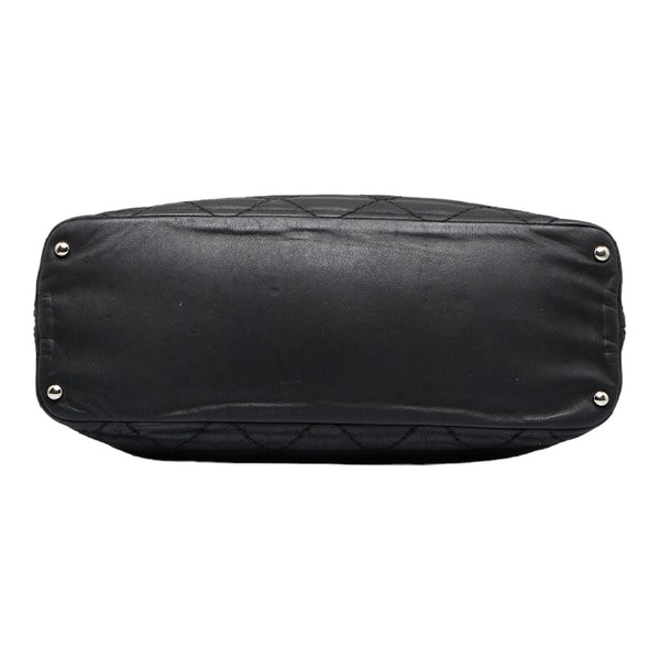 シャネル ワイルドステッチ ココマーク ハンドバッグ チェーン ショルダーバッグ ブラック レザー レディース CHANEL 【中古】