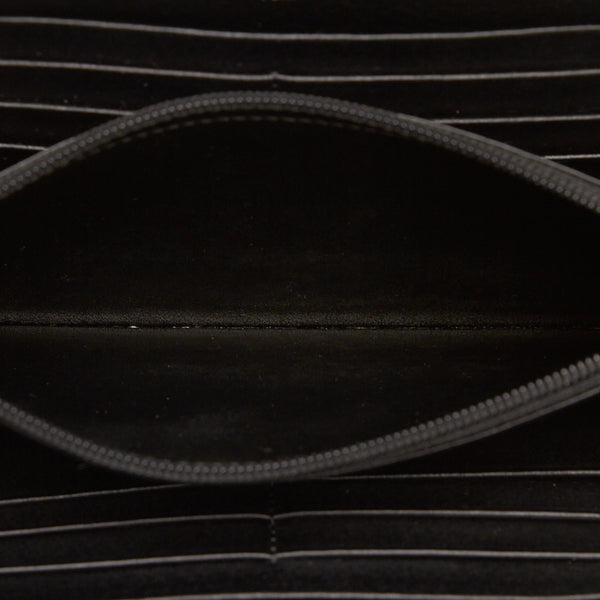 カルティエ ハッピーバースデー 長財布 ラウンドファスナー ブラック パテントレザー レディース CARTIER 【中古】