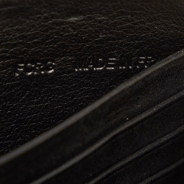 カルティエ ハッピーバースデー 長財布 ラウンドファスナー ブラック パテントレザー レディース CARTIER 【中古】