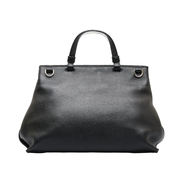 グッチ バンブー デイリー ハンドバッグ ショルダーバッグ 2WAY 392013 ブラック レザー レディース GUCCI 【中古】