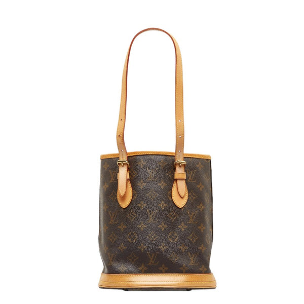 ルイ ヴィトン モノグラム バケットPM トートバッグ ショルダーバッグ M42238 ブラウン PVC レザー レディース LOUIS VUITTON 【中古】