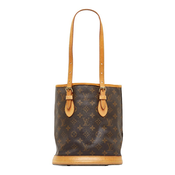 ルイ ヴィトン モノグラム バケットPM トートバッグ ショルダーバッグ M42238 ブラウン PVC レザー レディース LOUIS VUITTON 【中古】