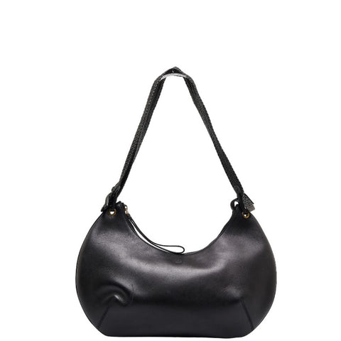 グッチ 編み込みハンドル ワンショルダーバッグ 106292 ブラック レザー レディース GUCCI 【中古】