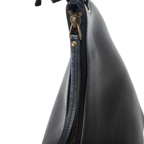 グッチ 編み込みハンドル ワンショルダーバッグ 106292 ブラック レザー レディース GUCCI 【中古】