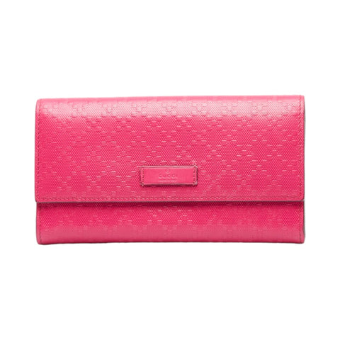 グッチ ディアマンテ 長財布 354486 ピンク レザー レディース GUCCI 【中古】