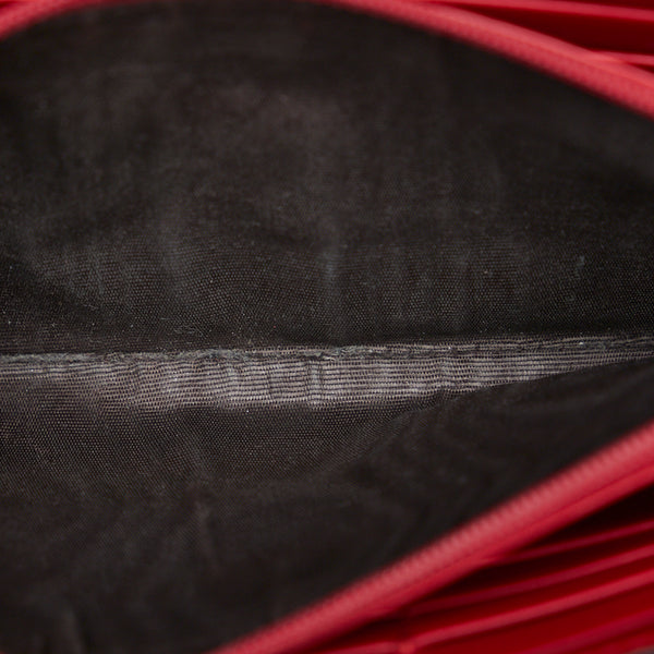 グッチ グッチシマ リボン 長財布 388679 レッド レザー レディース GUCCI 【中古】