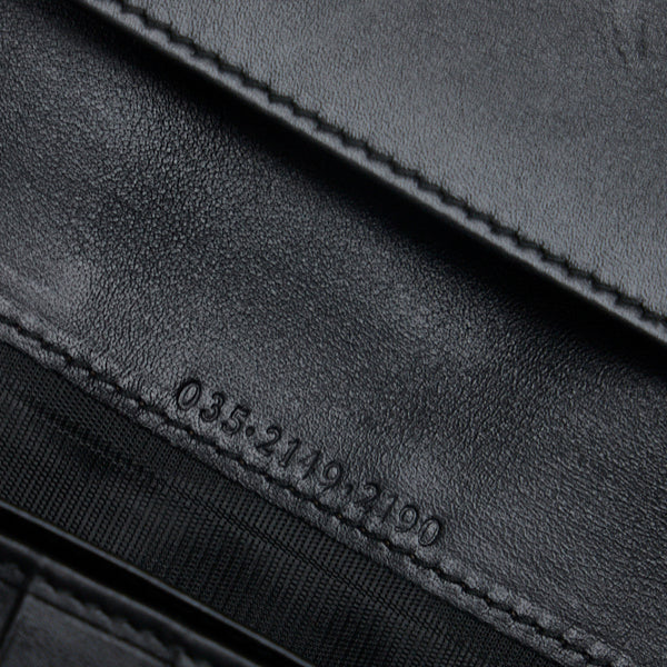 グッチ パンサー 長財布 ブラック レザー レディース GUCCI 【中古】