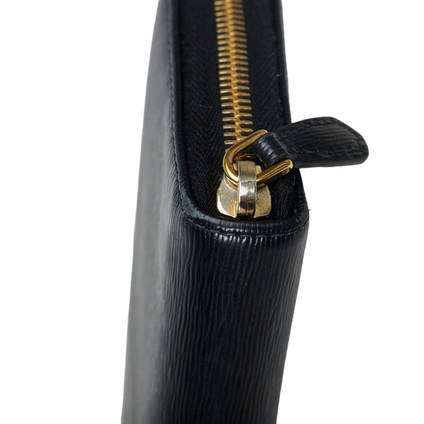 プラダ ラウンドファスナー 長財布 1ML506 ブラック レザー レディース PRADA 【中古】