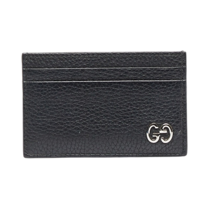 グッチ ダブルG パスケース カードケース 547081 ブラック レザー レディース GUCCI 【中古】