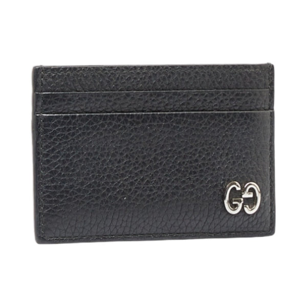 グッチ ダブルG パスケース カードケース 547081 ブラック レザー レディース GUCCI 【中古】