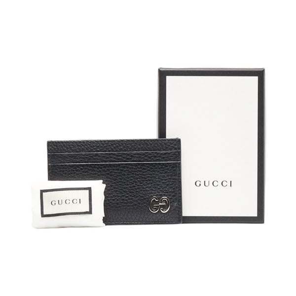 グッチ ダブルG パスケース カードケース 547081 ブラック レザー レディース GUCCI 【中古】