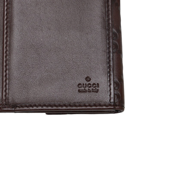 グッチ GGスプリーム 長財布 ダブルホック 212089 ブラウン PVC レザー レディース GUCCI 【中古】