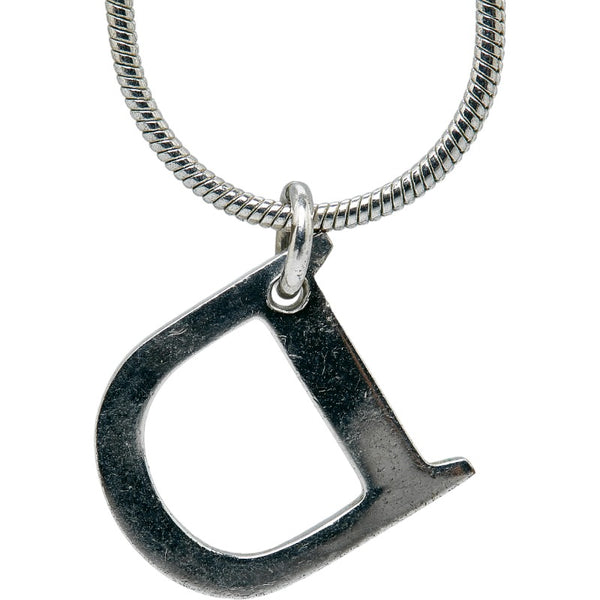 ディオール ヴィンテージ Dロゴトップ ネックレス シルバー メッキ レディース Dior 【中古】